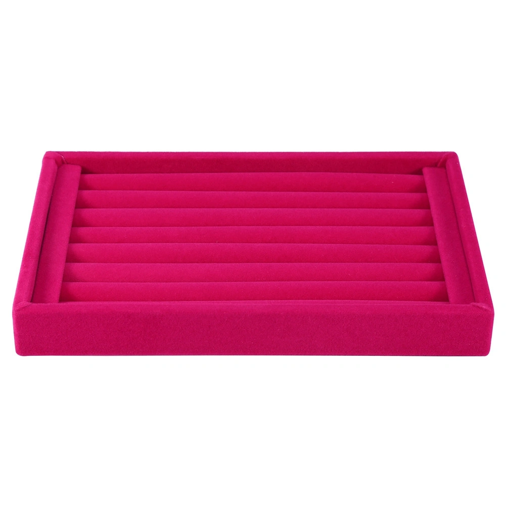 Ring Display Tray Slot Fashion Jewelry Organizer Holder Case Box Showcase Rose