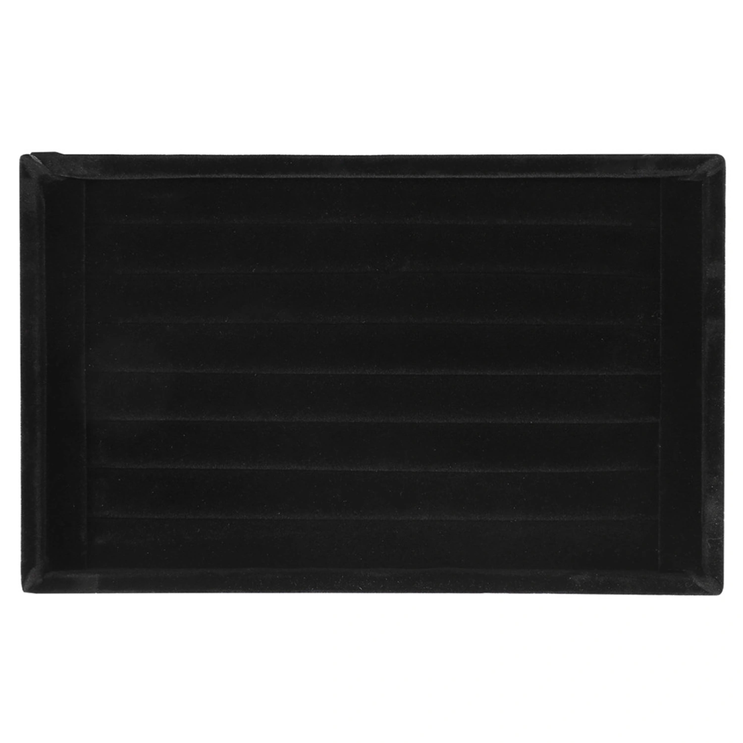 Ring Display Tray Slot Fashion Jewelry Organizer Holder Case Box Showcase Black