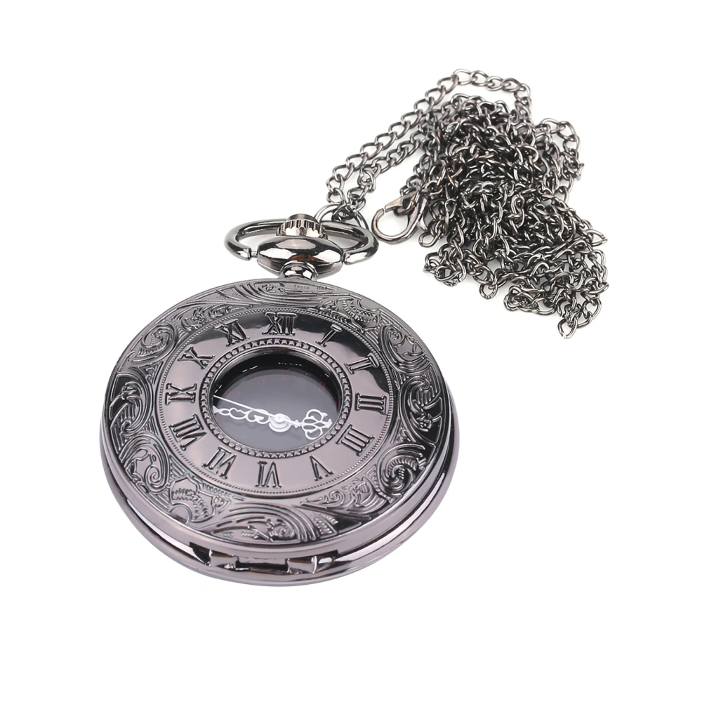 Classical Quartz Analog Alloy Pocket Watch Necklace Pendant with Chain