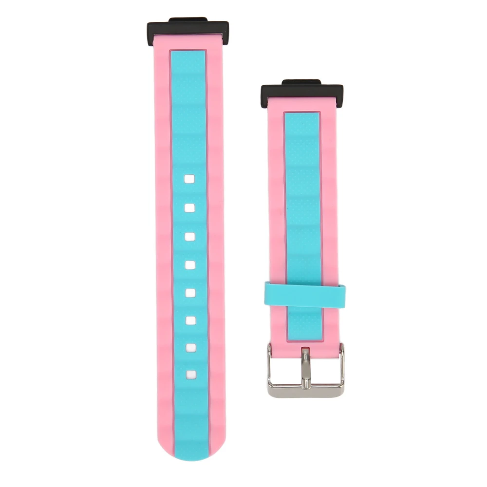 Silicone Watch Straps Adjustable Waterproof Elastic Replacement Wrist Band for Watch FIT 2 Pink