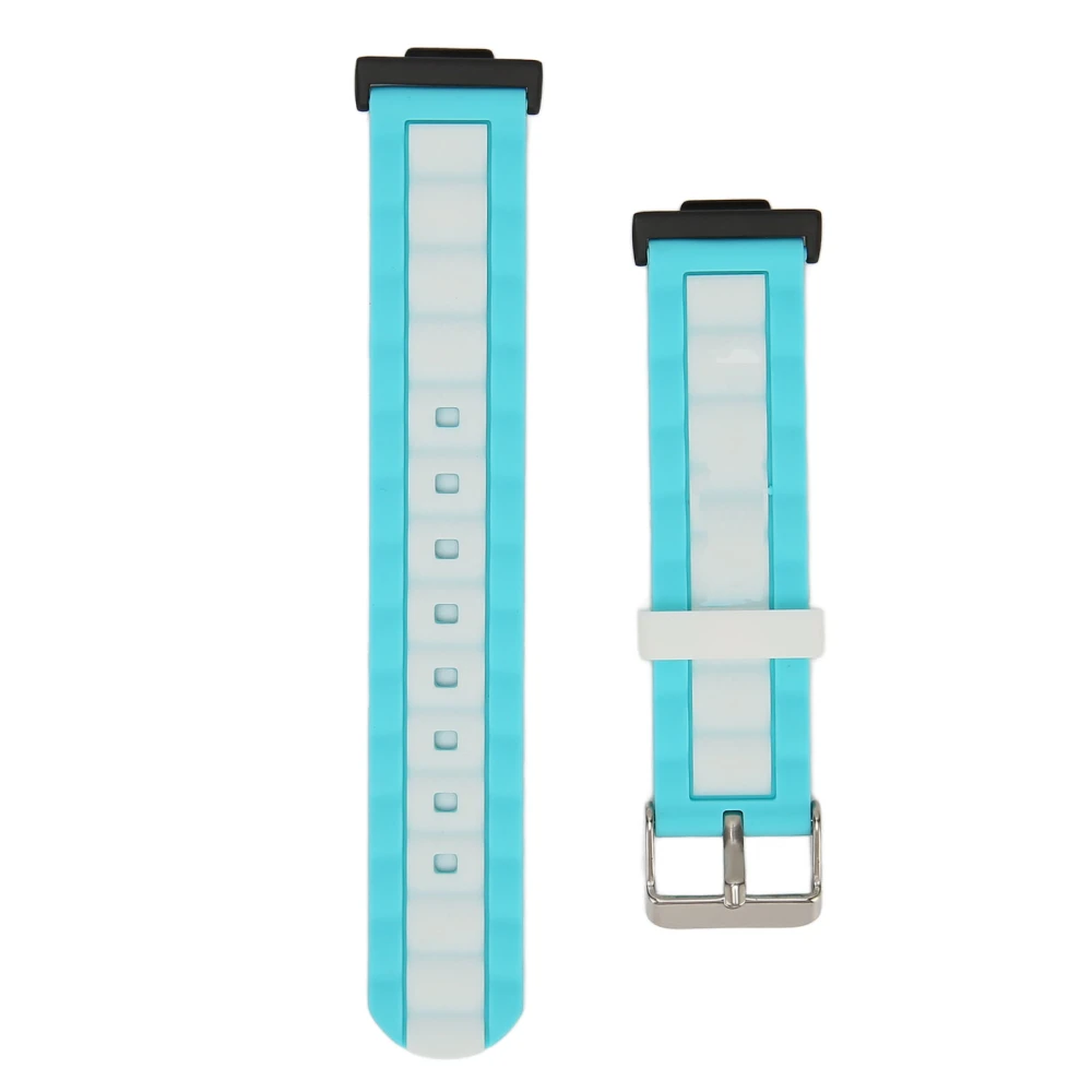 Silicone Watch Straps Adjustable Waterproof Elastic Replacement Wrist Band for Watch FIT 2 White