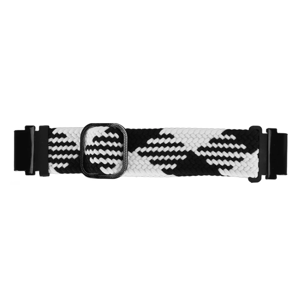 Nylon Watchband Adjustable Replacement Band Sport Breathable Strap for Fenix 7S for 6S for 5S Black White