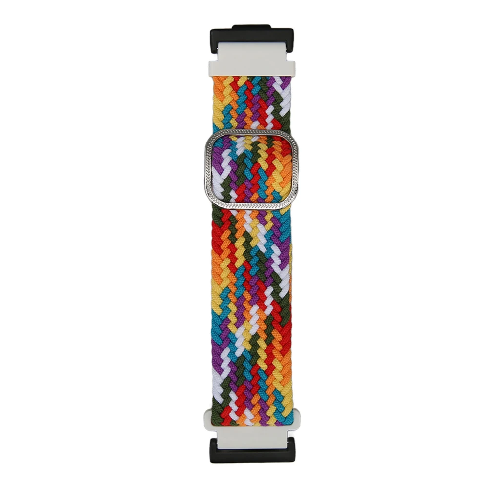 Braided Watch Strap Colorful Adjusted Sports Nylon Braided Watch Wristband for Huawei Watch FIT 2 Rainbow