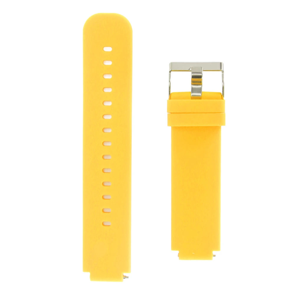 Replacement Watchband Adjust Size Soft Silicone Watch Strap for Watch 2 A1807 Verge 2 Yellow