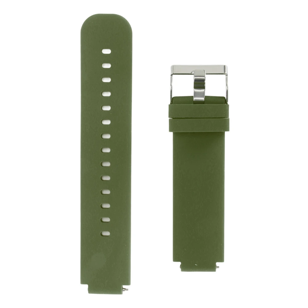 Replacement Watchband Adjust Size Soft Silicone Watch Strap for Watch 2 A1807 Verge 2 OD Green