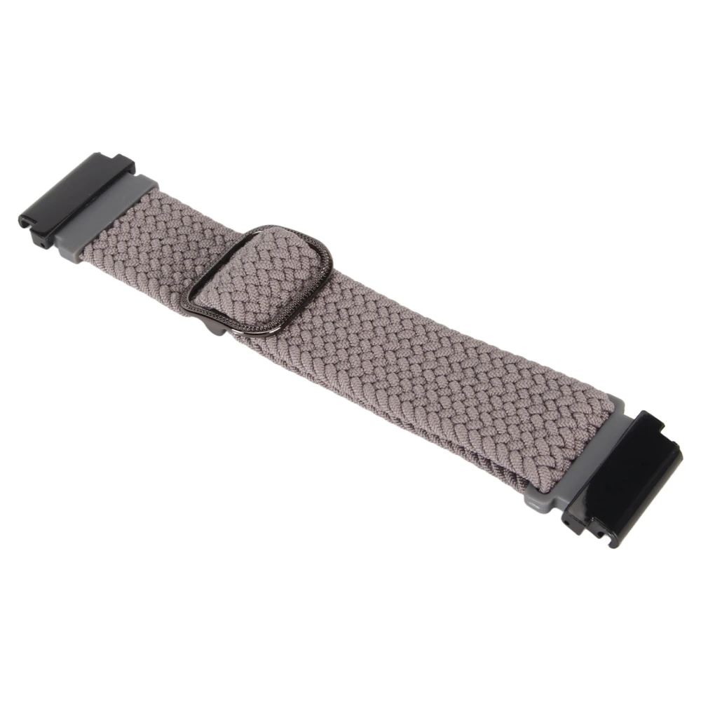 Nylon Woven Watch Strap Adjustable Buckle Wristband Replacement Sports Watch Band for Fenix 7 6 5 Grey