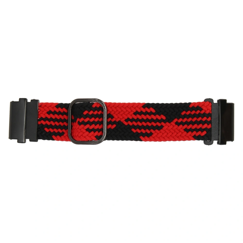 Replacement Watchband Adjust Size Sweat Proof Nylon Weaving Watch Strap for T REX 2 Ultra Red Black