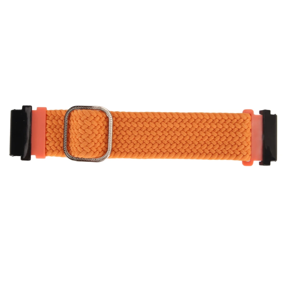 Nylon Woven Watch Strap Adjustable Buckle Wristband Replacement Sports Watch Band for Fenix 7 6 5 Orange