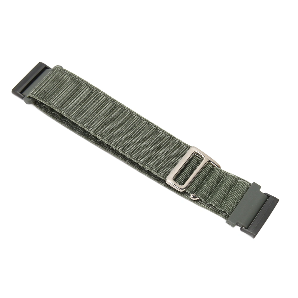 Stretch Woven Nylon Watch Band Replacement G Hook Loop Smartwatch Strap Fit for Fitbit Versa 4 3 Sense 2 OD Green