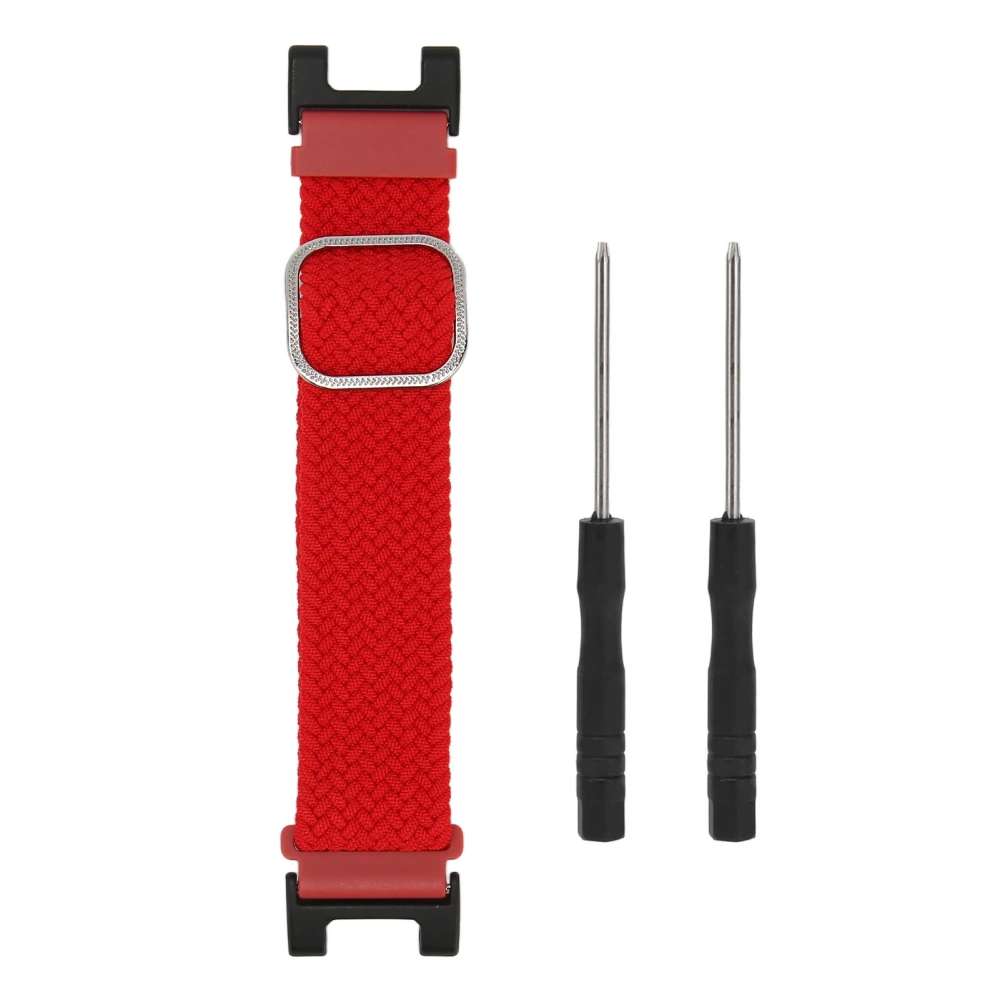 Smartwatch Adjustable Nylon Braided Band Sports Breathable Strap Wristband Strap for Amazfit T Rex Red