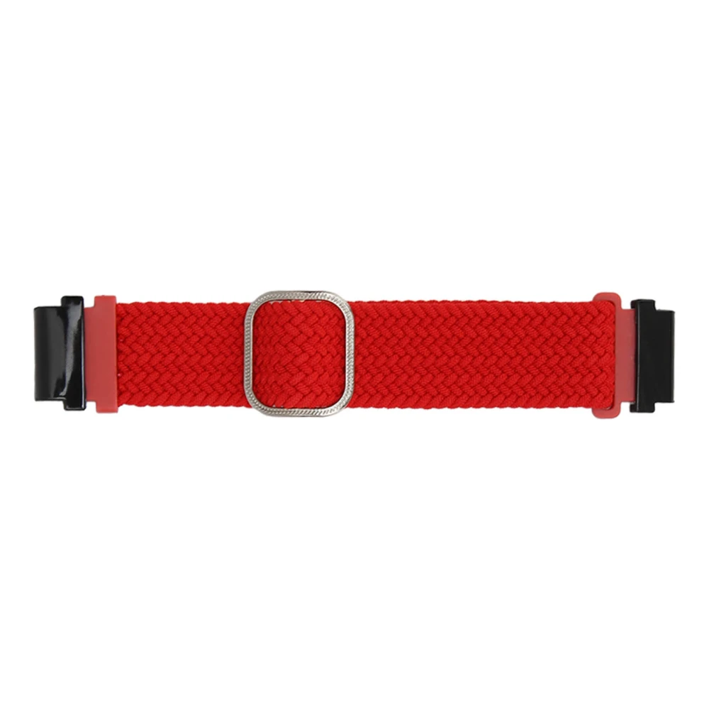 Watch Band Woven Nylon Size Adjustable Watchband Watch Strap for Garmin Fenix 7S 6S 5S Red