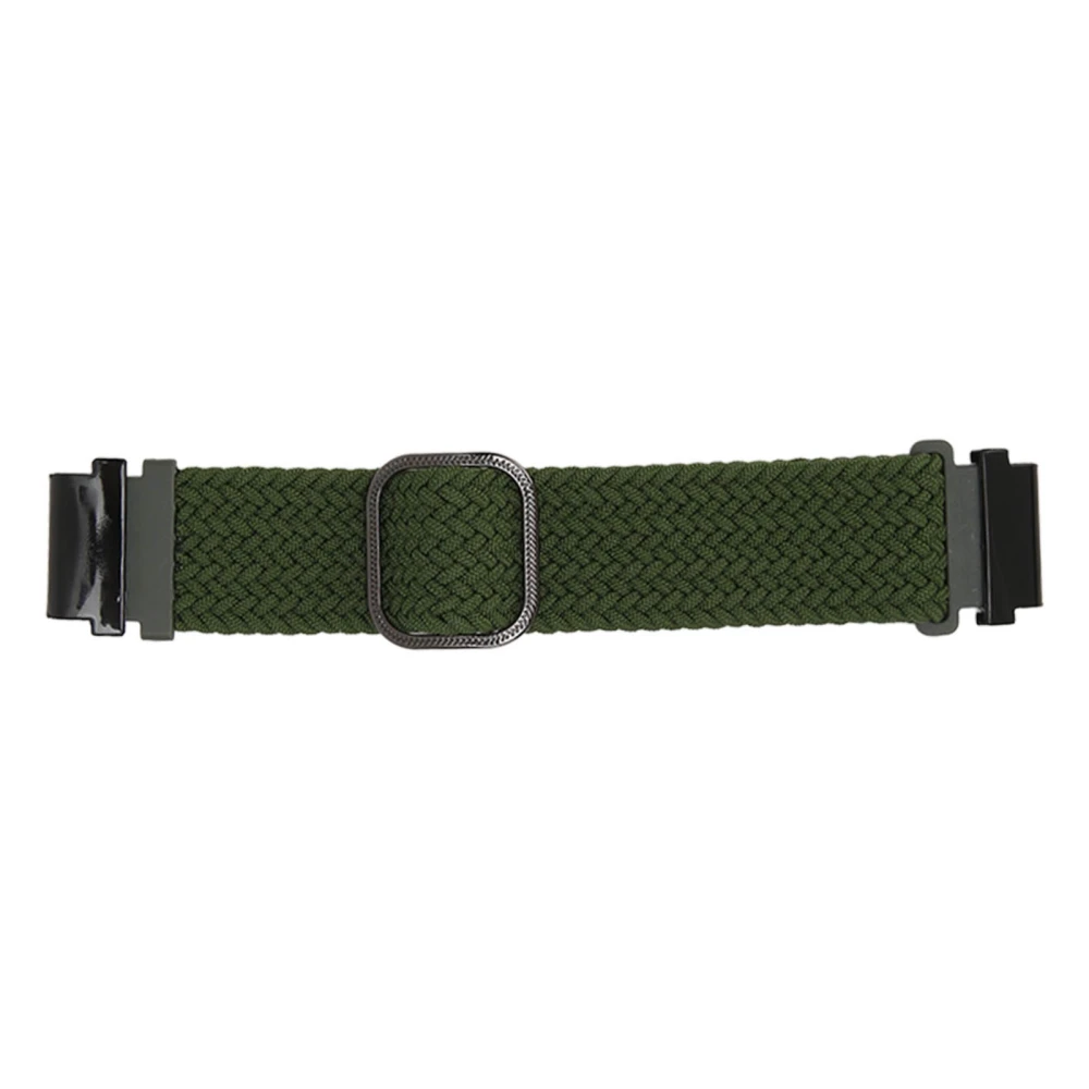 Watch Band Woven Nylon Size Adjustable Watchband Watch Strap for Garmin Fenix 7S 6S 5S OD Green