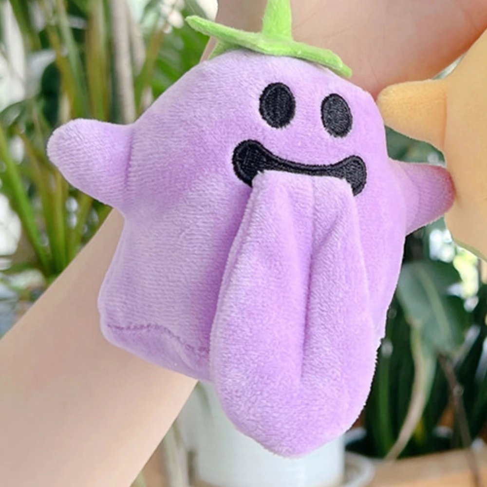 Cute Plush Doll Keychain Pendant Funny Stuffed Toy Pendant Keyring for Purse Backpack Handbag Purple