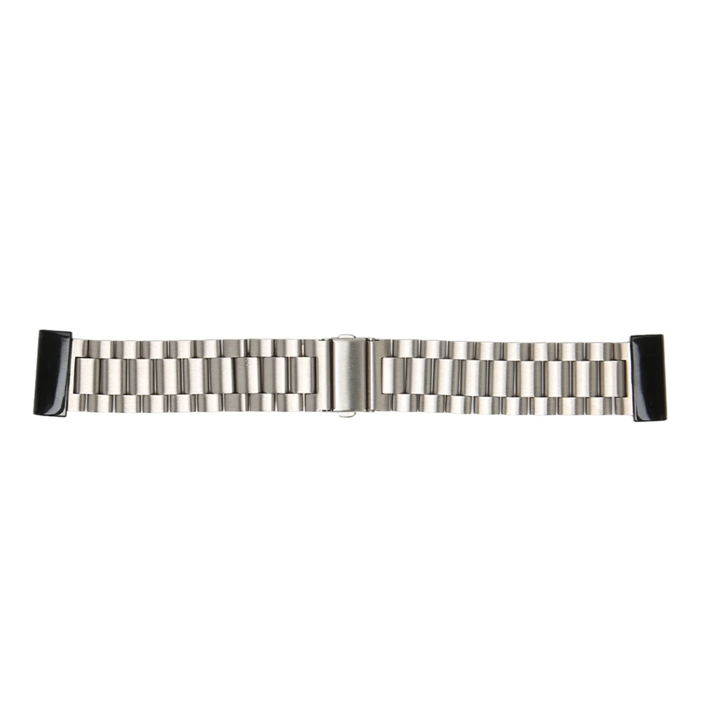 Stainless Steel Watchband Adjustable Replacement Watch Strap with 2 Snap Fastener 26mm for Fenix 7X 6X 5X Silver