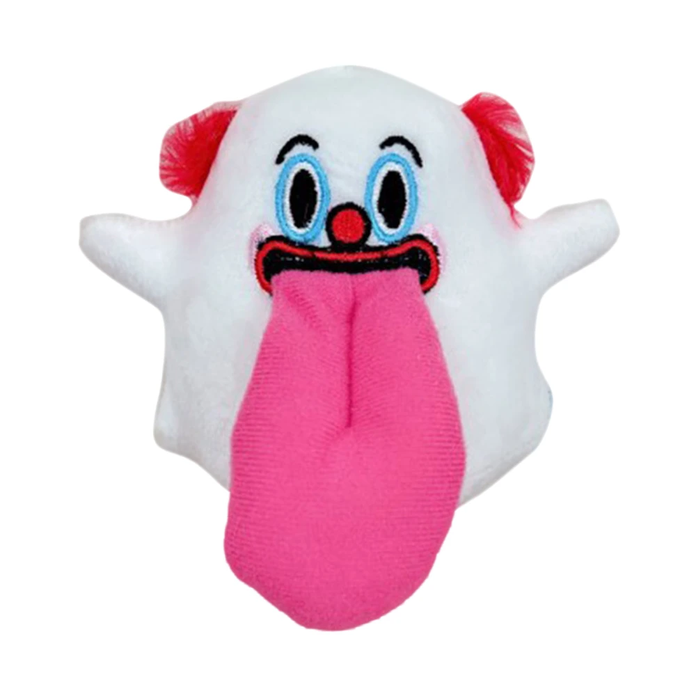 Spitting Tongue Plush Keychain Ornament Cute Little Ghost Hanging Decoration for Backpack Type 1