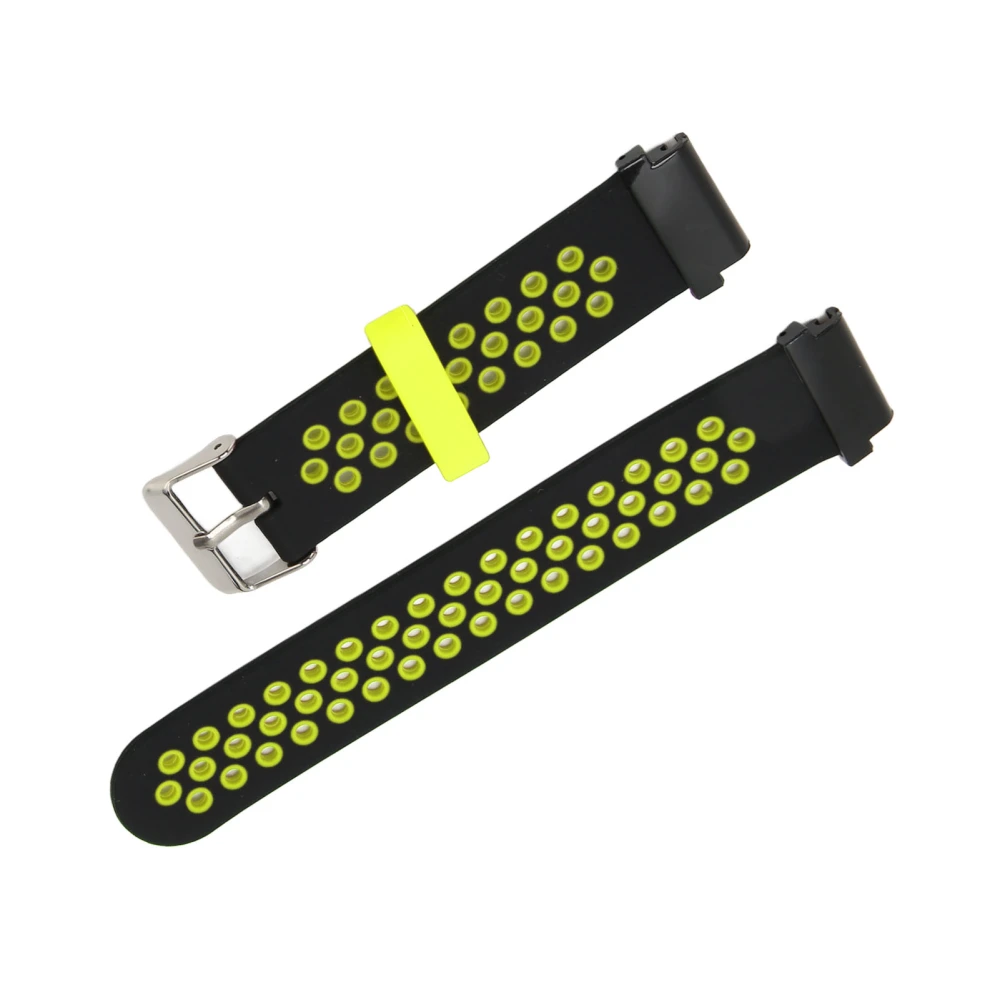 20mm Silicone Watchband Breathable Water Resistant Comfortable Wrist Strap for Garmin Fenix 7S 6S 5S Black Green