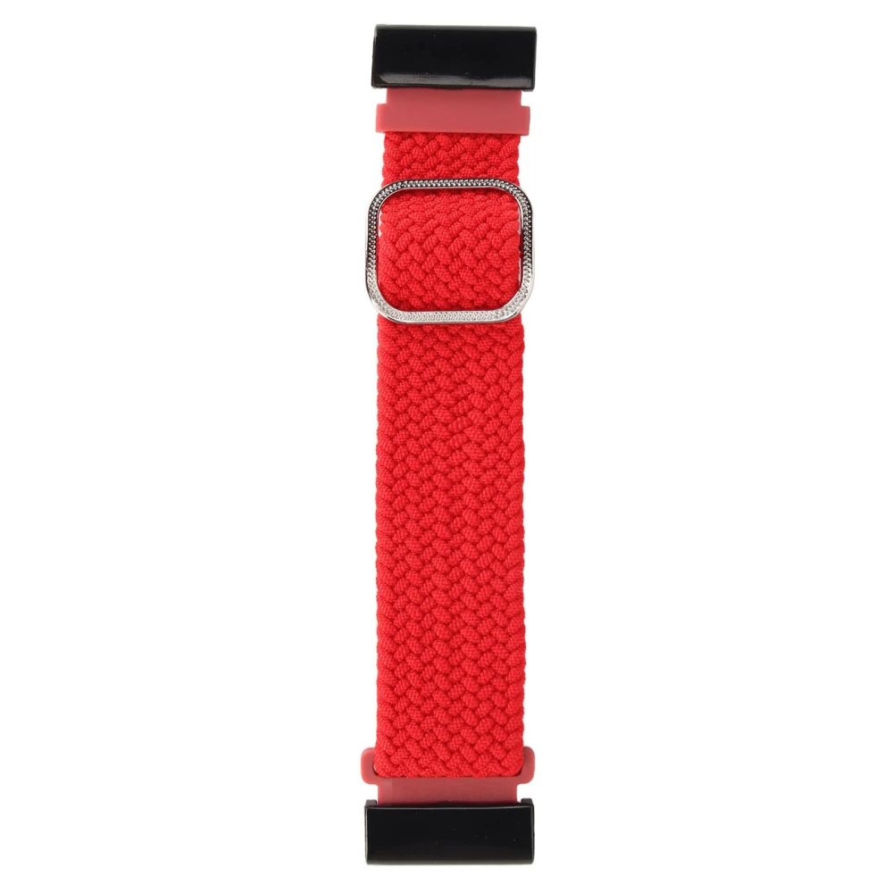 22mm Braided Watch Band 26mm Buckle Adjusted Stretchy Buckle Closure Braided Replacement Strap for Fenix 7X Red