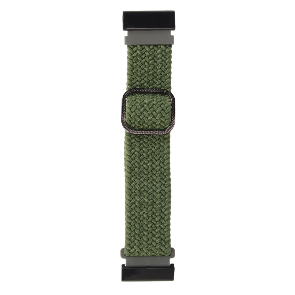 22mm Braided Watch Band 26mm Buckle Adjusted Stretchy Buckle Closure Braided Replacement Strap for Fenix 7X OD Green