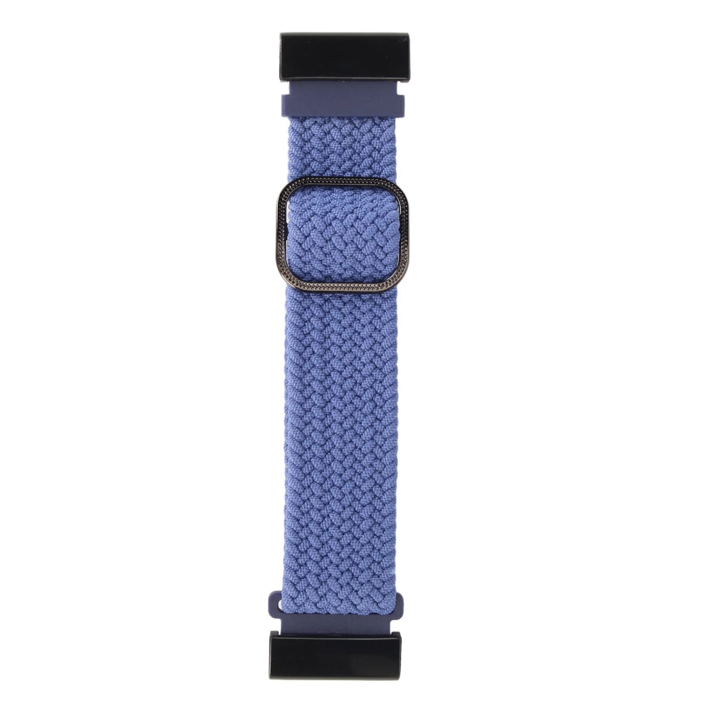 22mm Braided Watch Band 26mm Buckle Adjusted Stretchy Buckle Closure Braided Replacement Strap for Fenix 7X Dark Blue