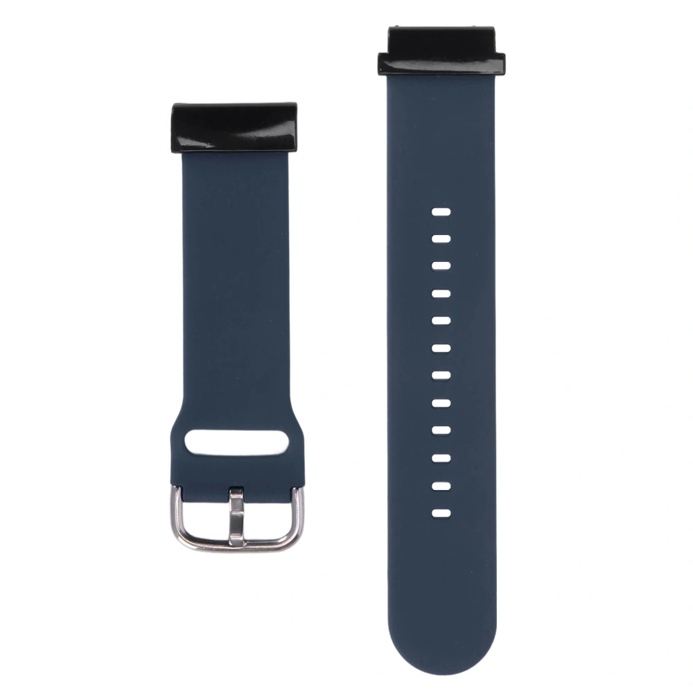 26mm Silicone Watch Strap Flexible Adjusted Replacement Wristband Strap for Fenix 7X 6X 5X Dark Blue