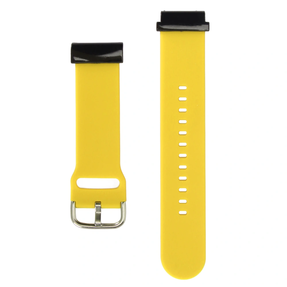 26mm Silicone Watch Strap Flexible Adjusted Replacement Wristband Strap for Fenix 7X 6X 5X Yellow