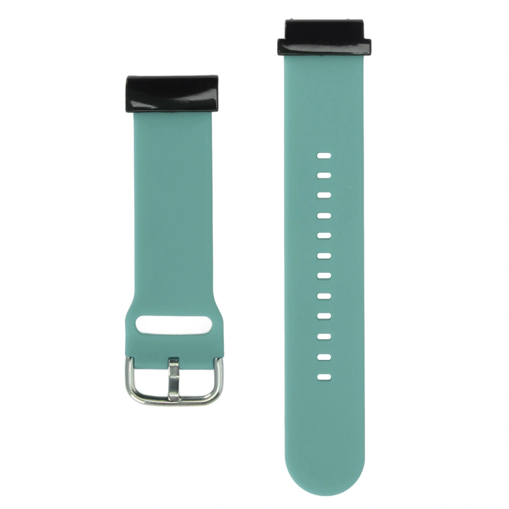 26mm Silicone Watch Strap Flexible Adjusted Replacement Wristband Strap for Fenix 7X 6X 5X Light Blue