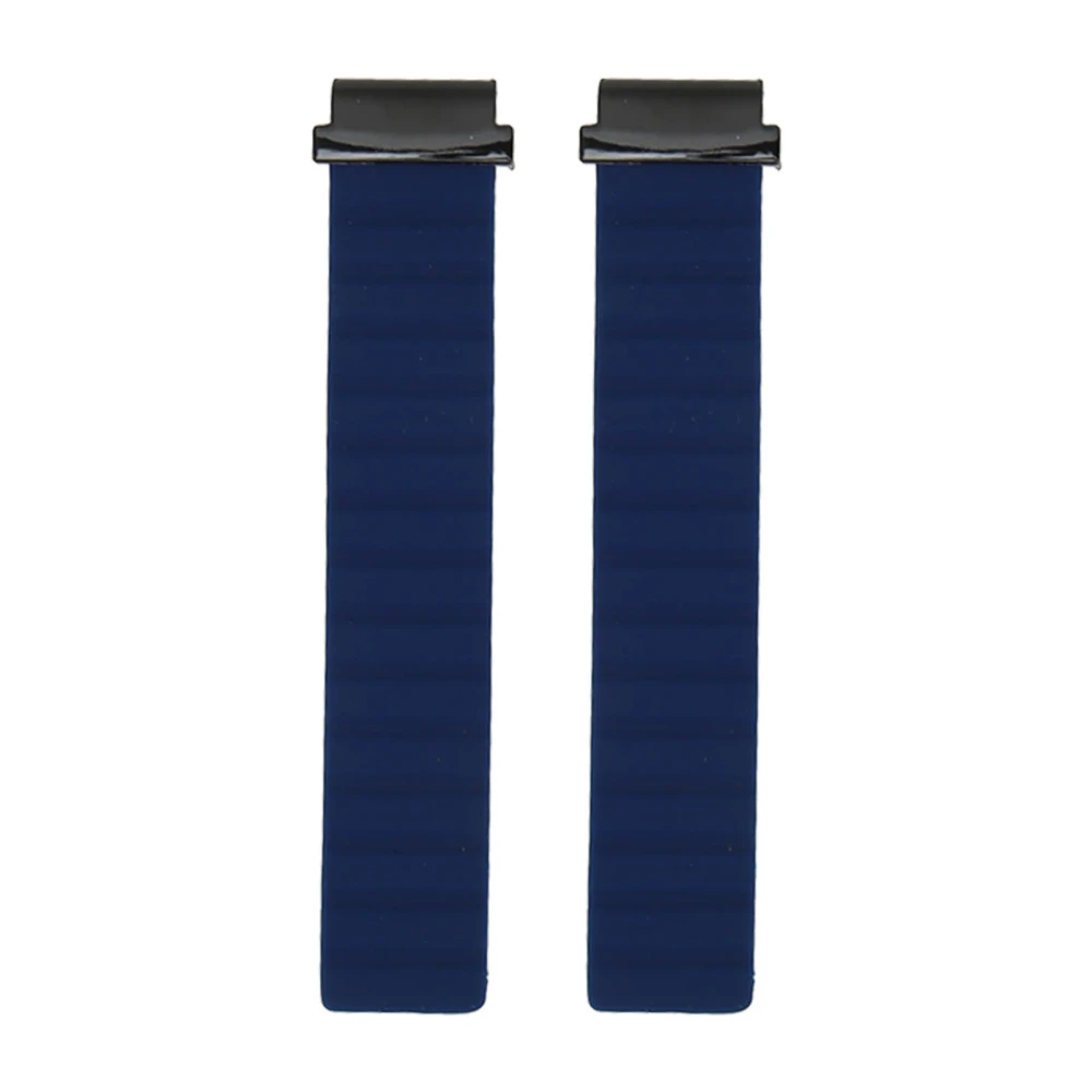 Magnetic Watch Band Quick Release for Amazfit Falcon Silicone Watch Strap for Garmin Fenix 7/6/5 Dark Blue