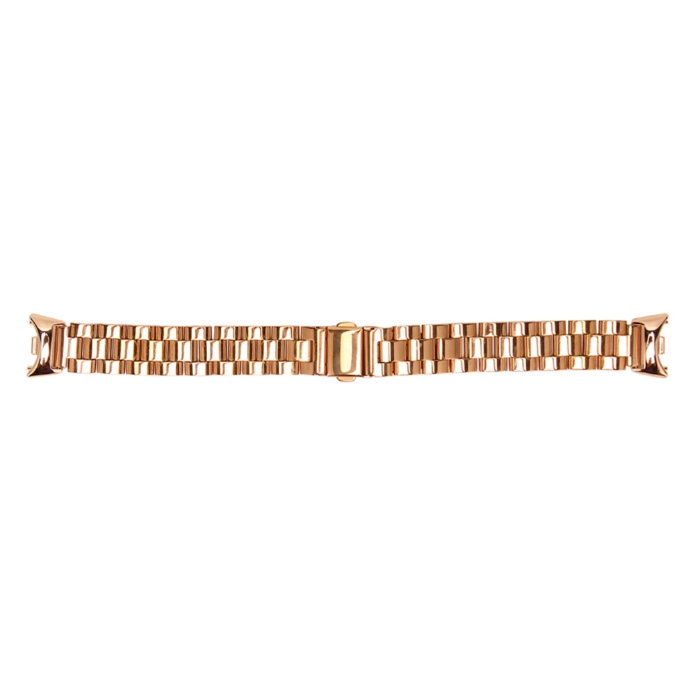 Watch Band for Xiaomi Stainless Steel Folding Buckle Watch Strap Watchband for Mi Band 8 Rose Gold