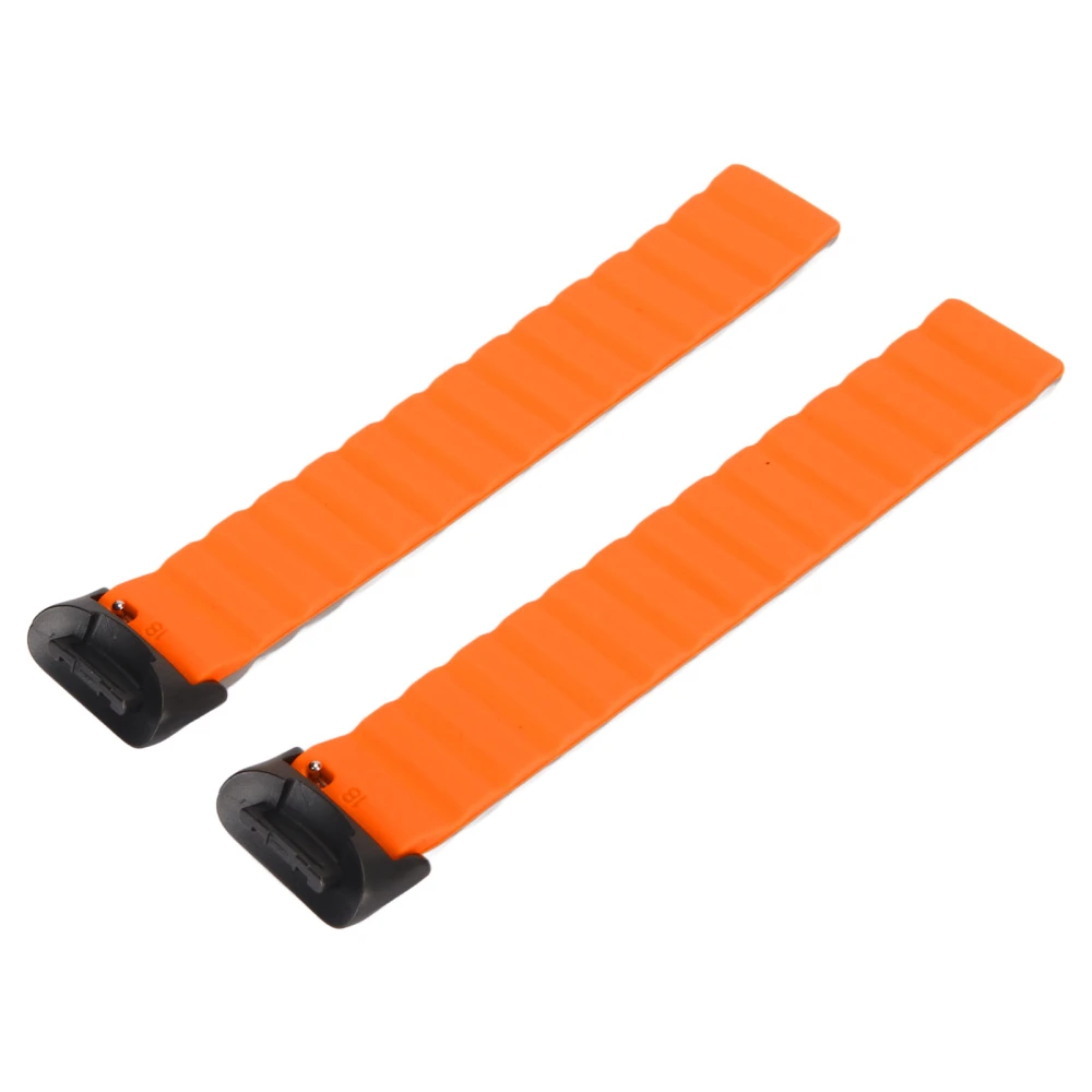 Magnetic Watch Band Adjustable Quick Release Silicone Watch Strap Accessory Fit for Fitbit Charge 5 Gray and Orange