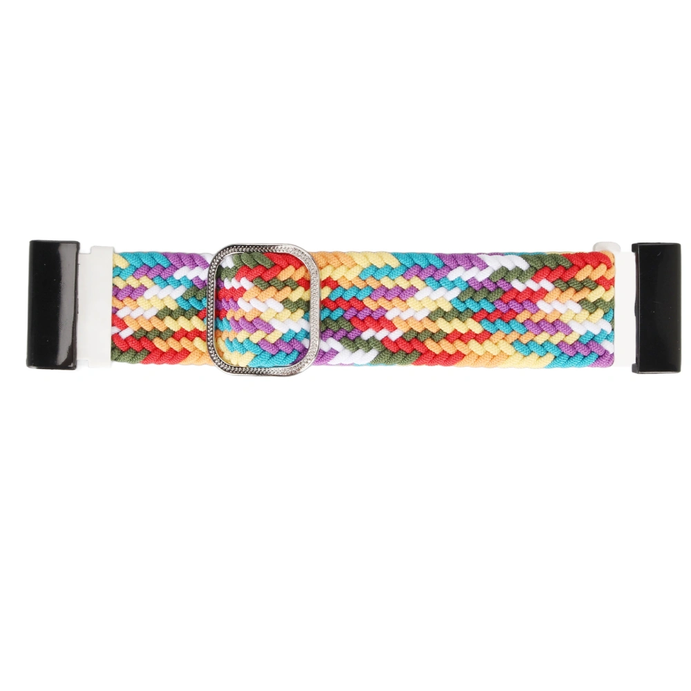 Nylon Watch Replacement Strap Elastic Breathable Weave Adjustable 26mm Buckle Watch Band for Vertix 2 Colorful