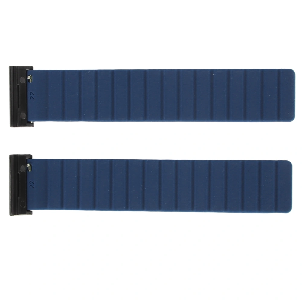 Magnetic Watch Band 26mm Sweat Proof Silicone Watch Strap Quick Release Watchband for Vertix 2 Dark Blue