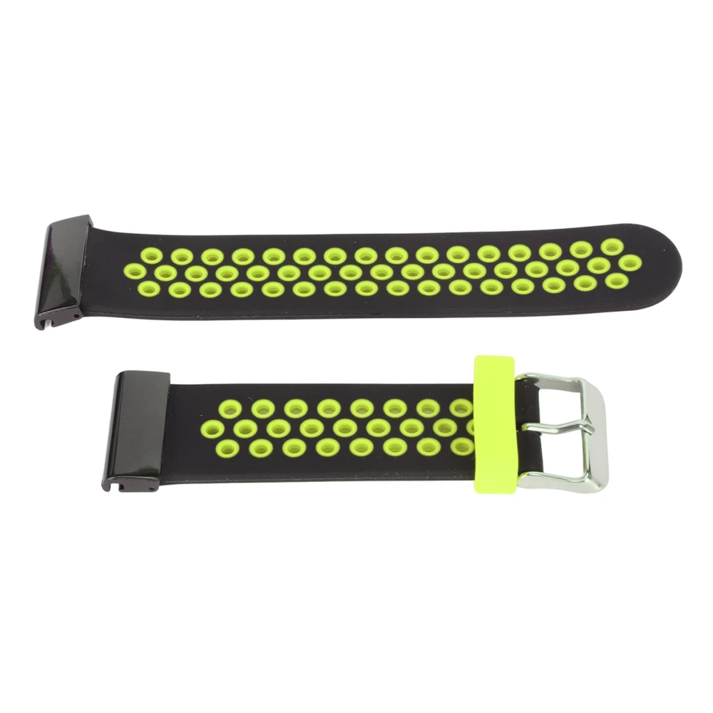 Sport Strap 2 Color Breathable Silicone Bands Adjustable Replacement Wrist Band for Garmin Fenix 7X 6X 5X Black Green