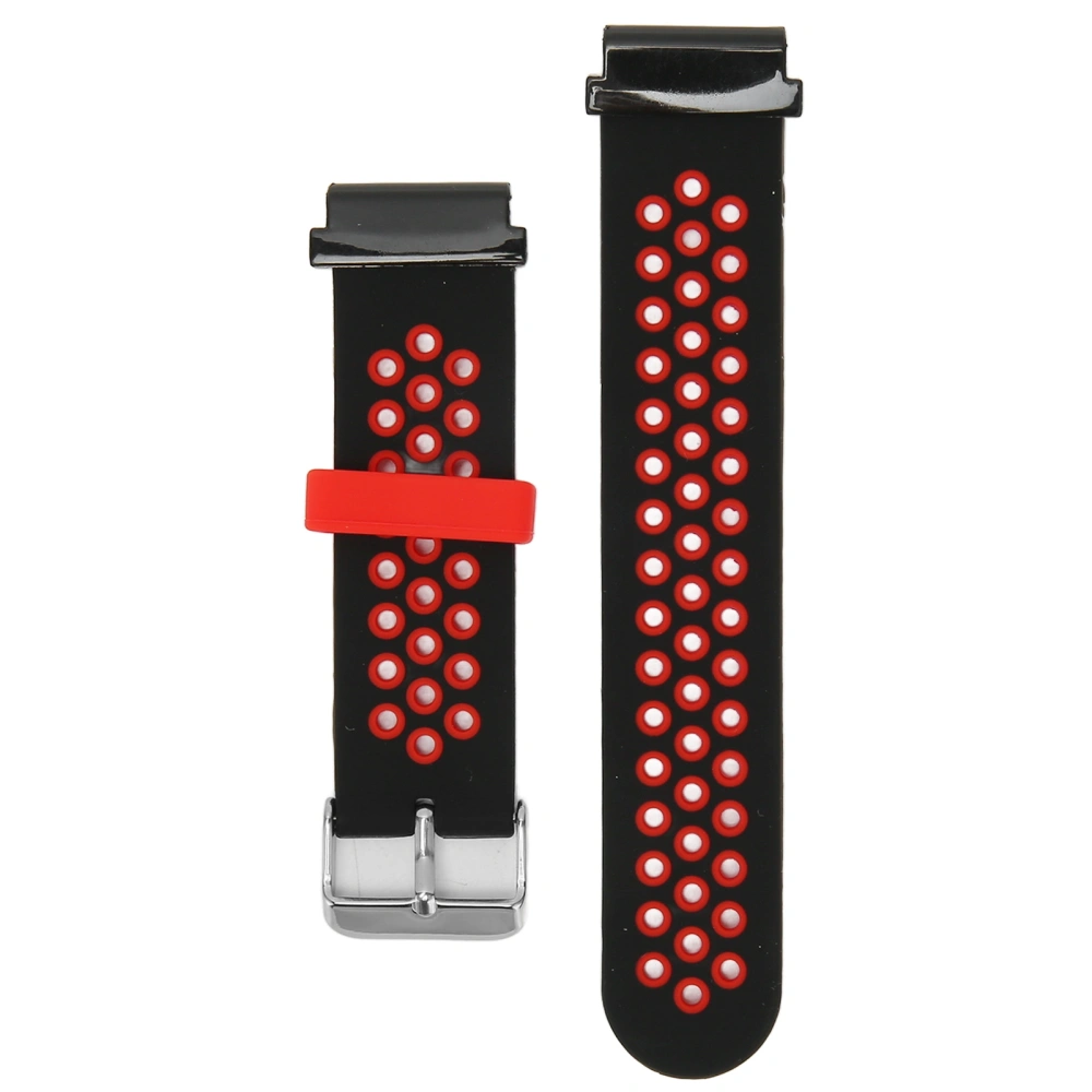 Watch Band Silicone Quick Release Adjustable Sport Watch Smartwatch Strap Replacement for Amazfit Falcon 22mm Black Red