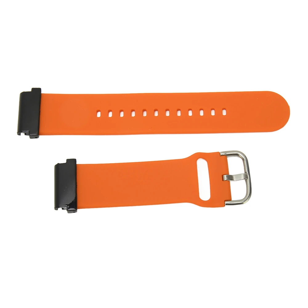 Replacement Wristband 20mm Waterproof Soft Quick Release Silicone Watch Strap for Garmin Fenix 7S Orange