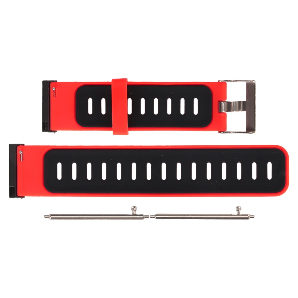 Silicone Watch Strap Sports Metal Buckle Quick Release Watch Band Watch Accessories for Spartan Hr Baro Red Black