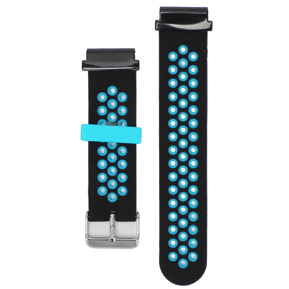 Watch Band Silicone Quick Release Adjustable Sport Watch Smartwatch Strap Replacement for Amazfit Falcon 22mm Black Blue