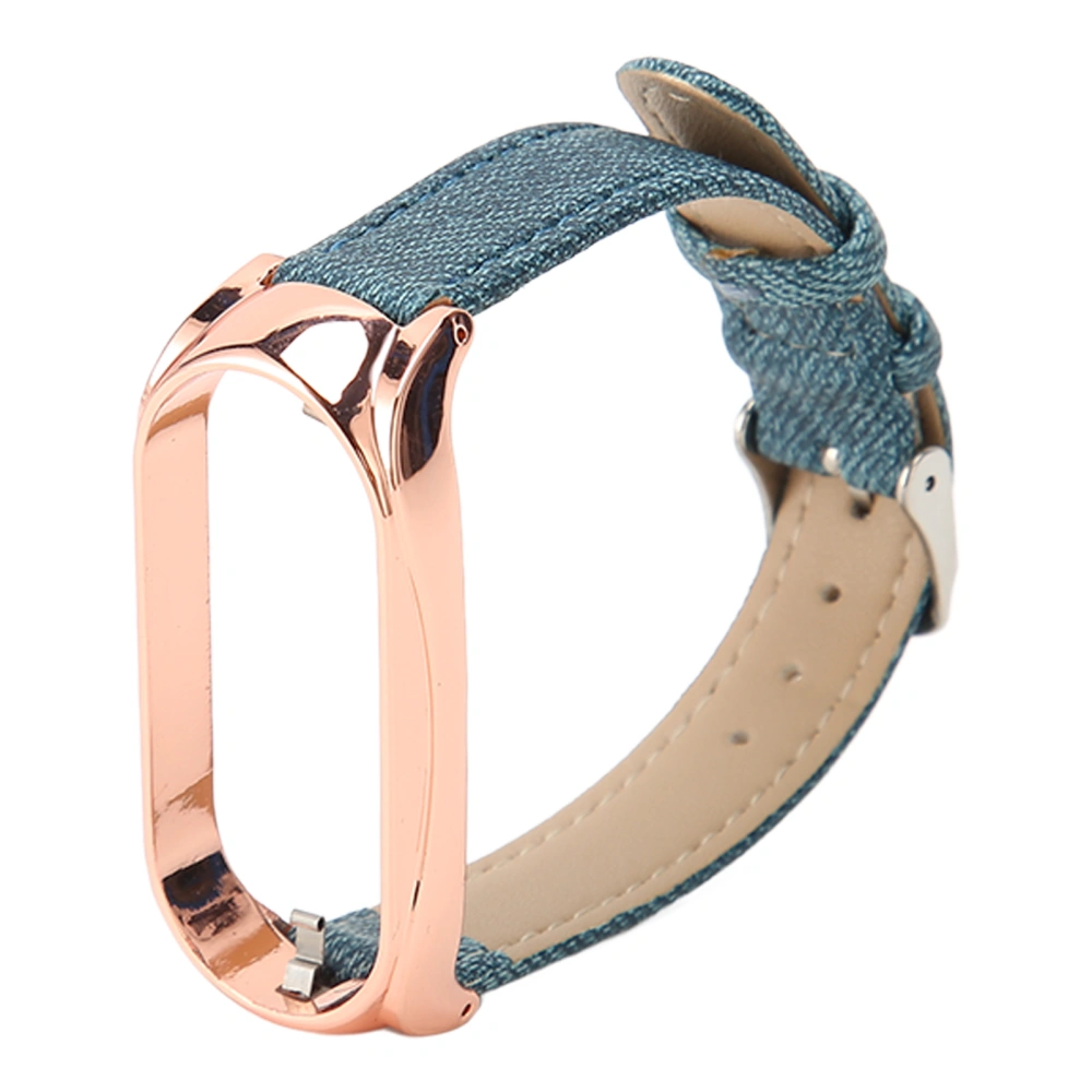 Watch Band Cloth Adjusted Breathable Smartwatch Replacement Strap for Mi Band 7 Blue Cloth Rose Golden Case