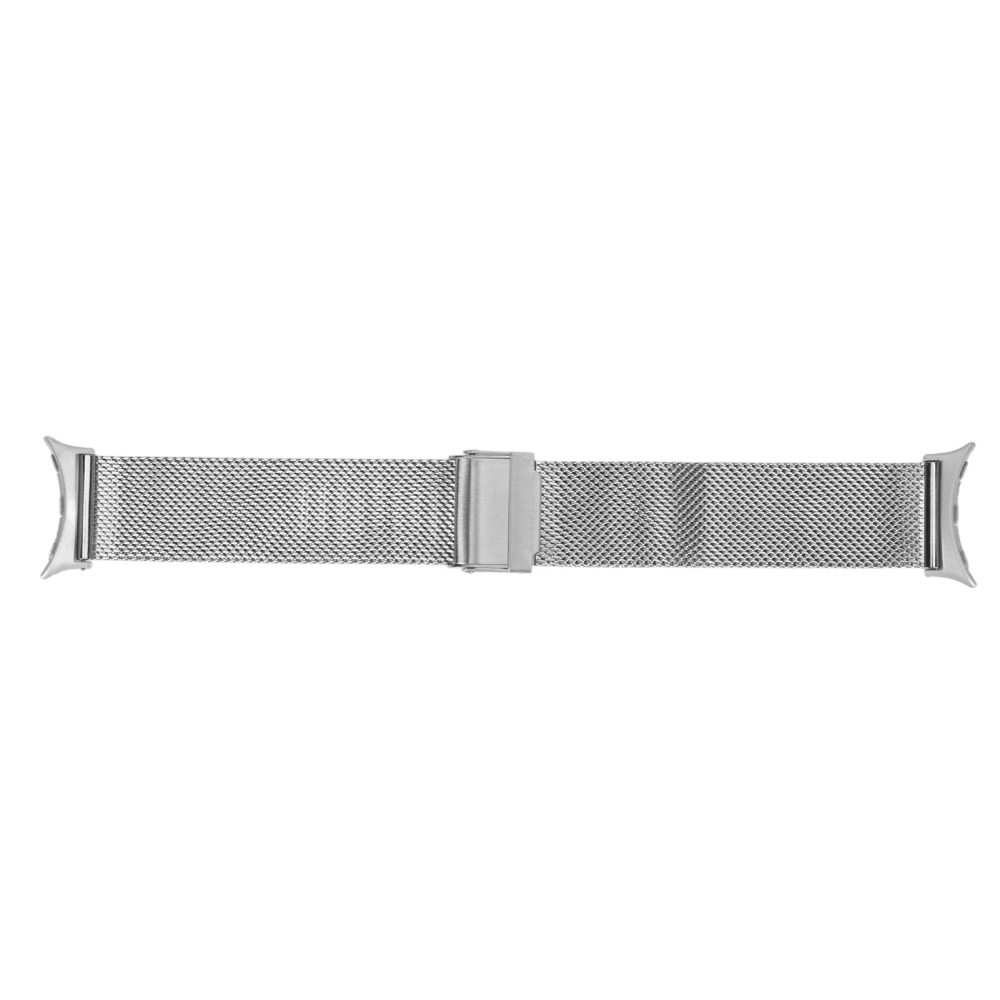 Magnetic Mesh Loop Bands for Google Pixel Watch Band Metal Adjustable Stainless Steel Wristband Silver