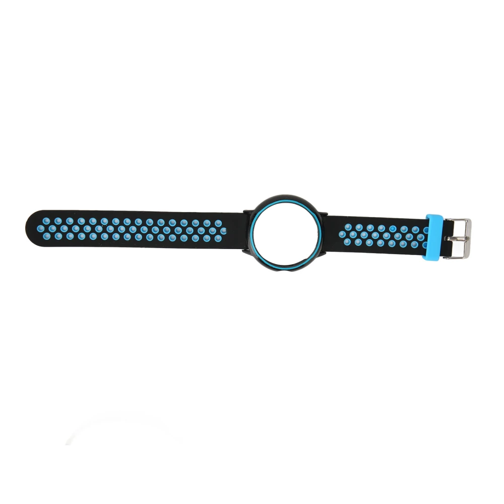 Replacement Watchband Full Protection Adjust Size Soft Silicone Smart Watch Strap for Pixel Watch Black Blue