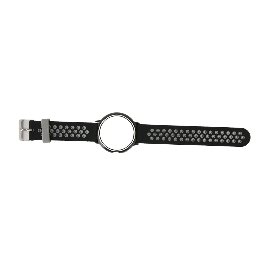 Replacement Watchband Full Protection Adjust Size Soft Silicone Smart Watch Strap for Pixel Watch Black Grey