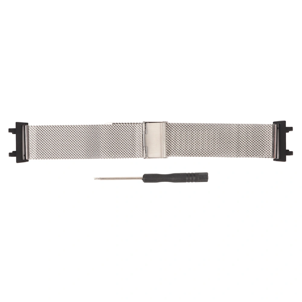 Mesh Watch Strap Stainless Steel Adjustable Compatible Watch Replacement Strap for T Rex 2 Sliver