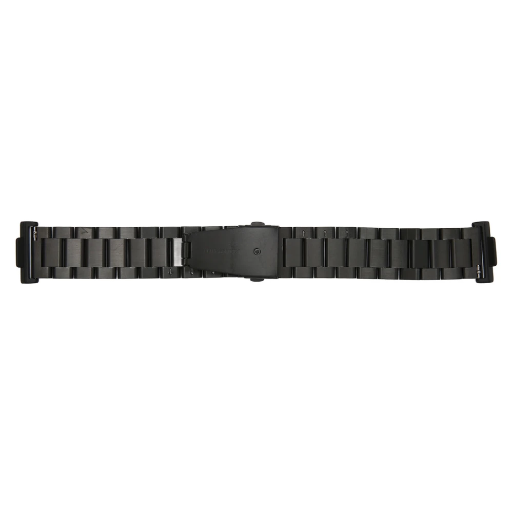 20mm Stainless Steel Watch Strap Double Button Adjustable Intelligent Watchband for Huawei Watch Fit 2 Black