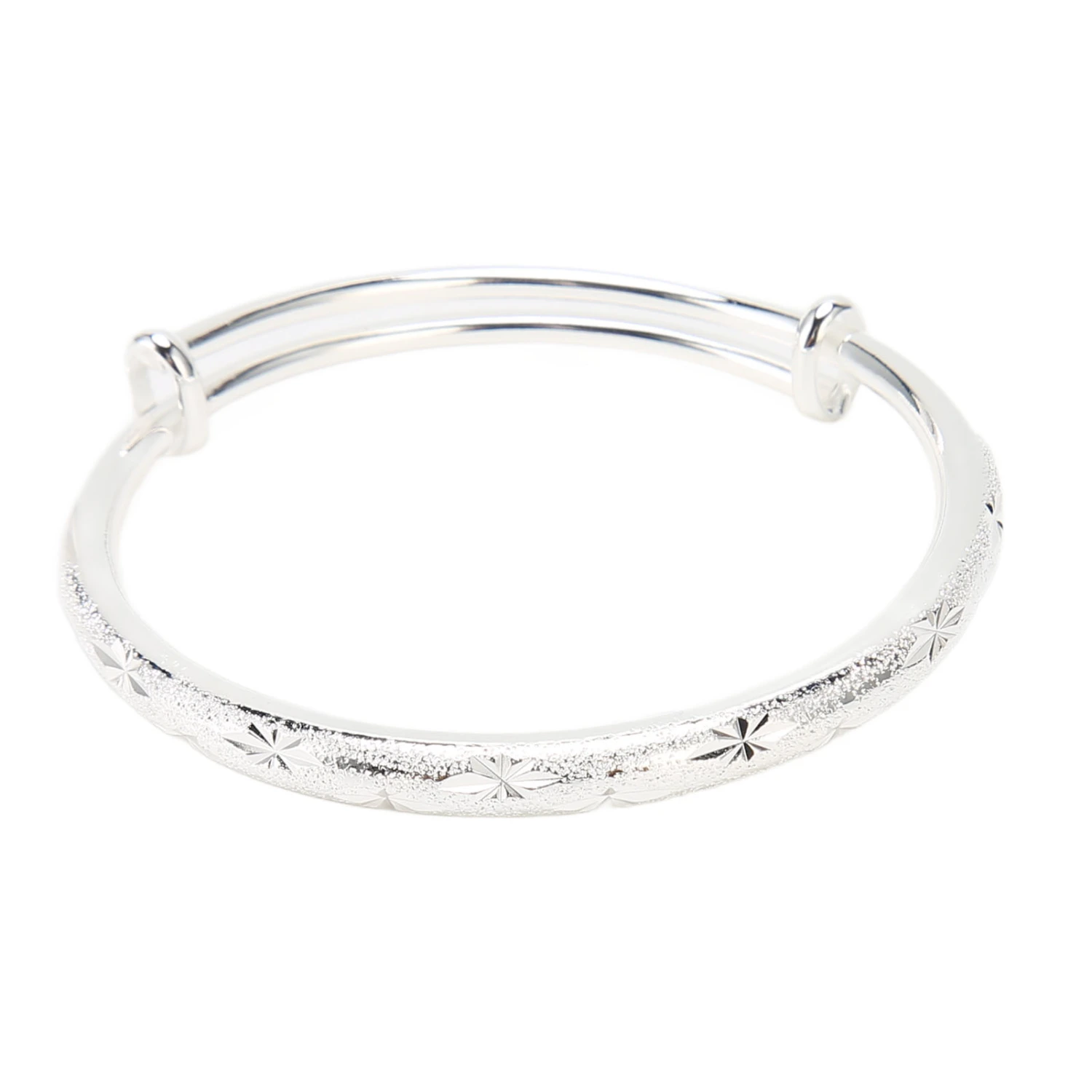 30g Cupronickel Bracelet Adjusted Fashion Jewelry Engraved Women Round Bracelet for Female