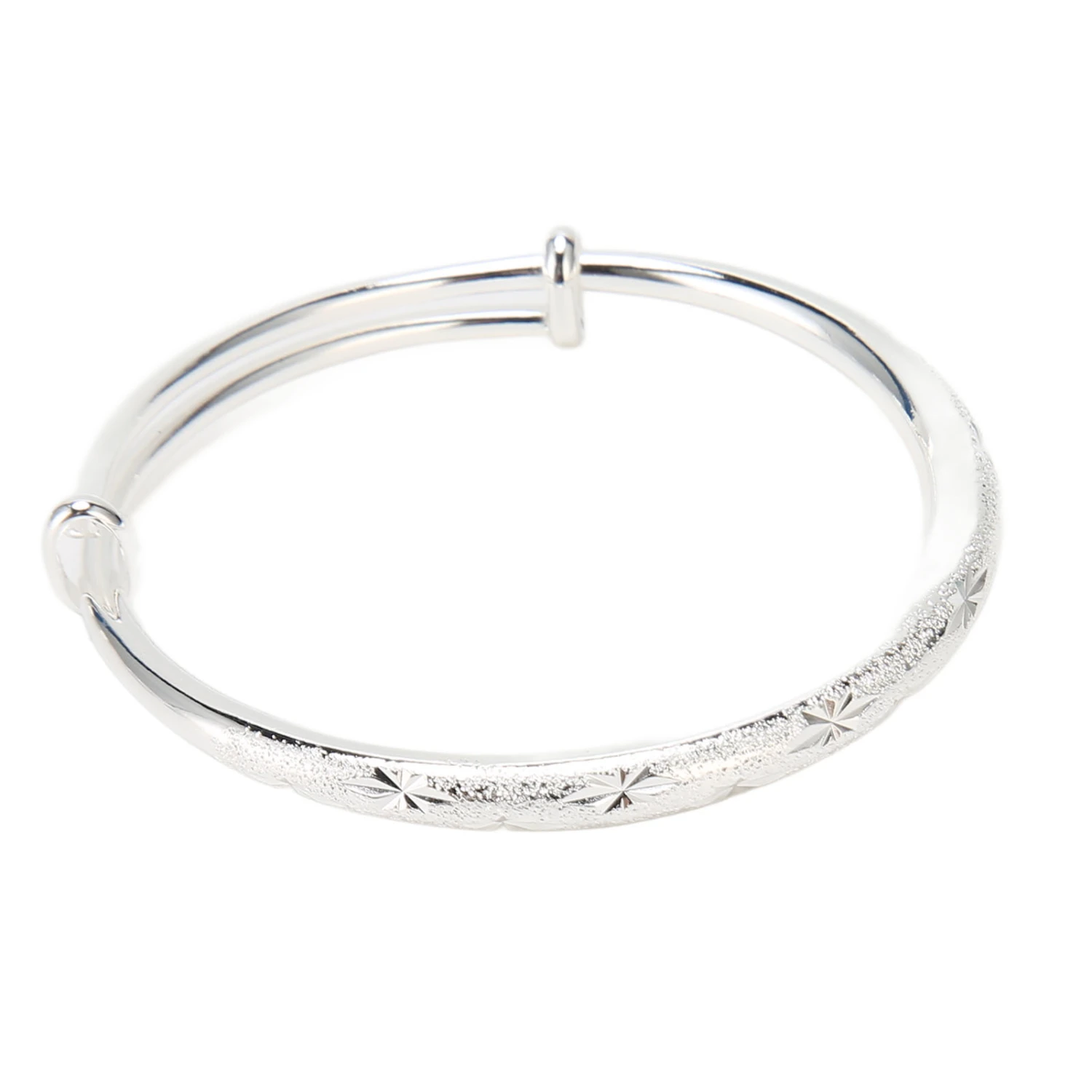 30g Cupronickel Bracelet Adjusted Fashion Jewelry Engraved Women Round Bracelet for Female