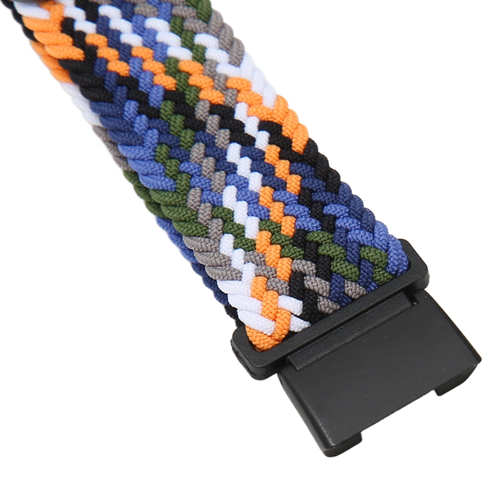 Elastic Watch Loop Band for Redmi Watch 2 Adjustable Alloy Connector Woven Nylon Sports Watch Band Denim Color