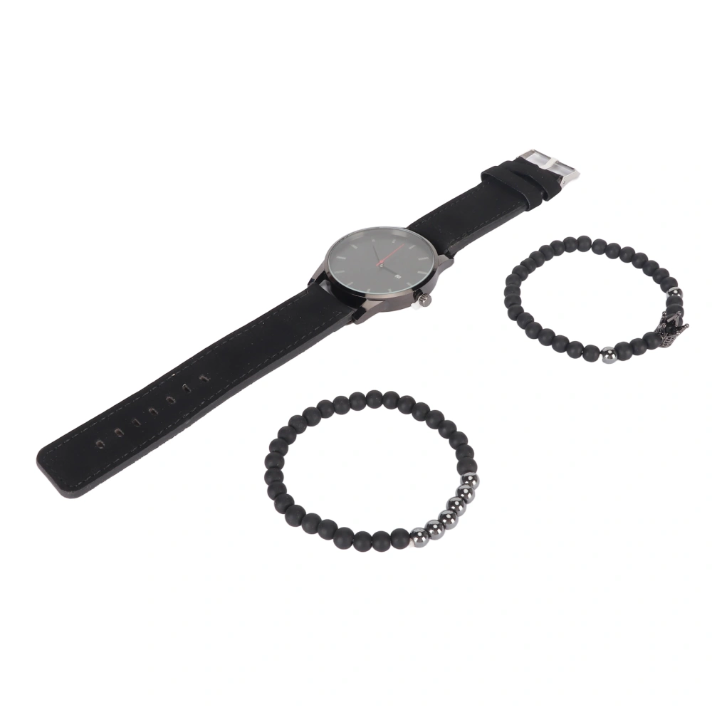 Watch Set Fashionable Comfortable Quartz Watch 2pcs Bracelets 150mAh Battery Watch Set