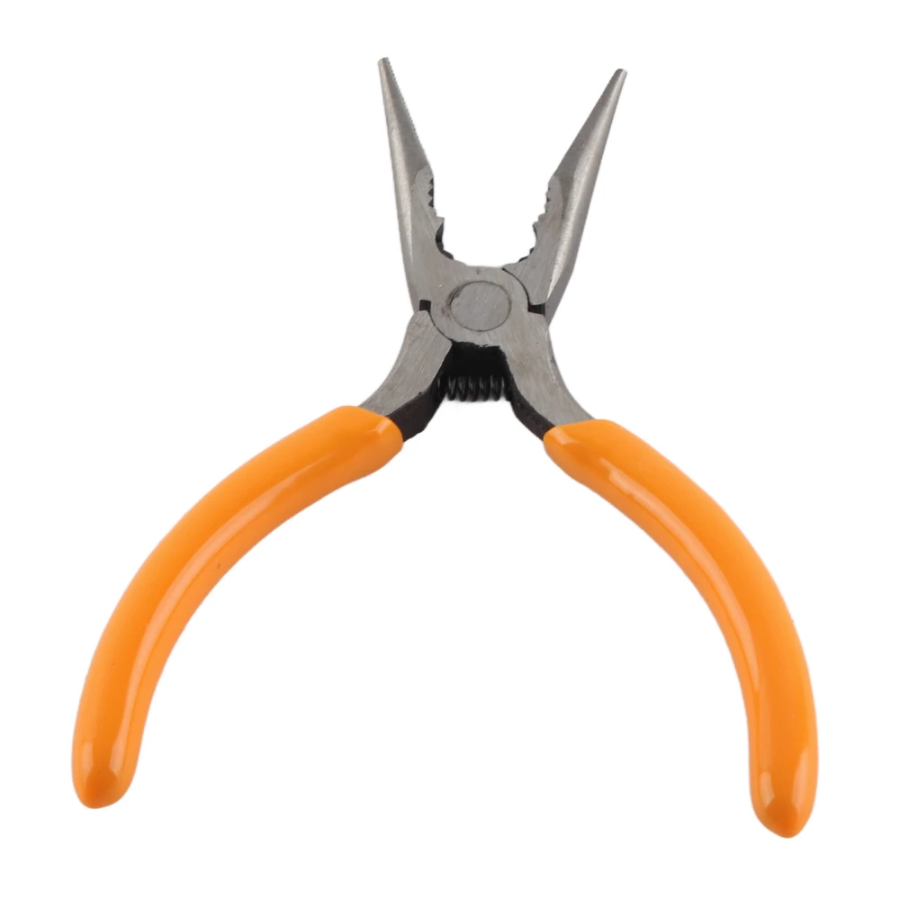 5 Inches Toothed Needle Nose Pliers Tapered Serrated Jaws Long Nose Needle Plier