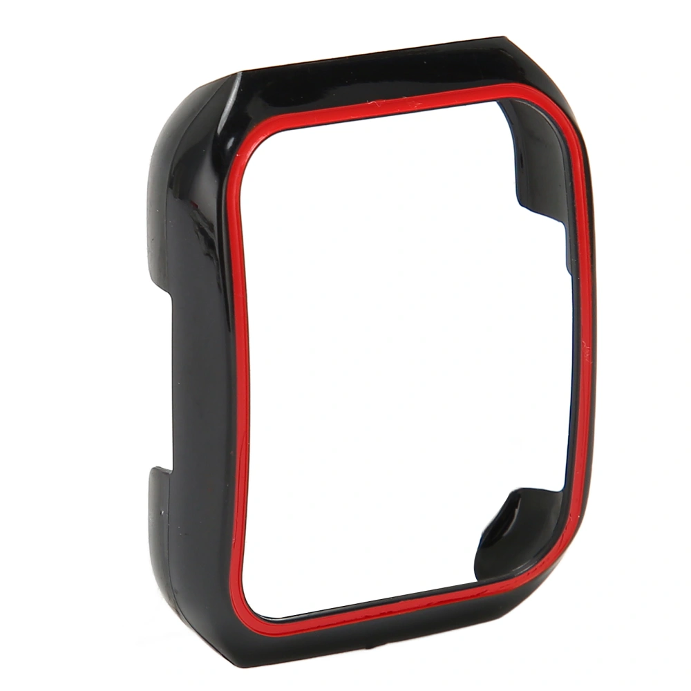 Smart Watch Protective Case Professional Scratch Resistant PC Cover Accessory Fit for OPPO Watch 3 Pro Black and Red