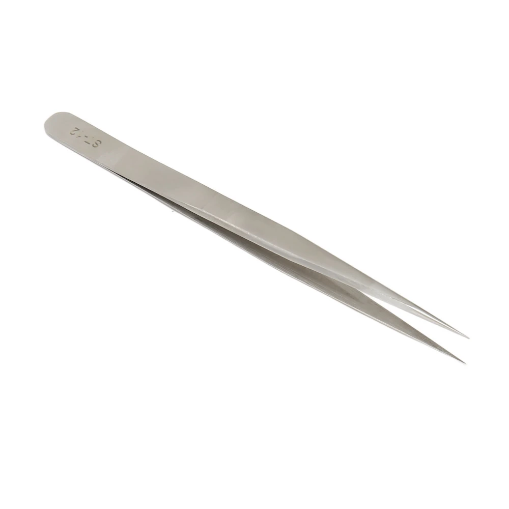 Point Tip Precision Tweezer Stainless Steel Perfectly Aligned Straight Isolating Tweezer for Eyelash Extension