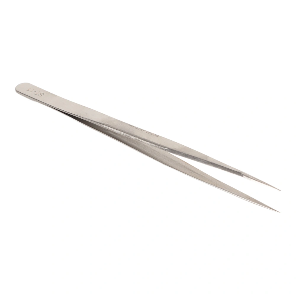 Pointed Tip Tweezer Stainless Steel Corrosion Resistant Repairing Tweezer for Watch Maintenance